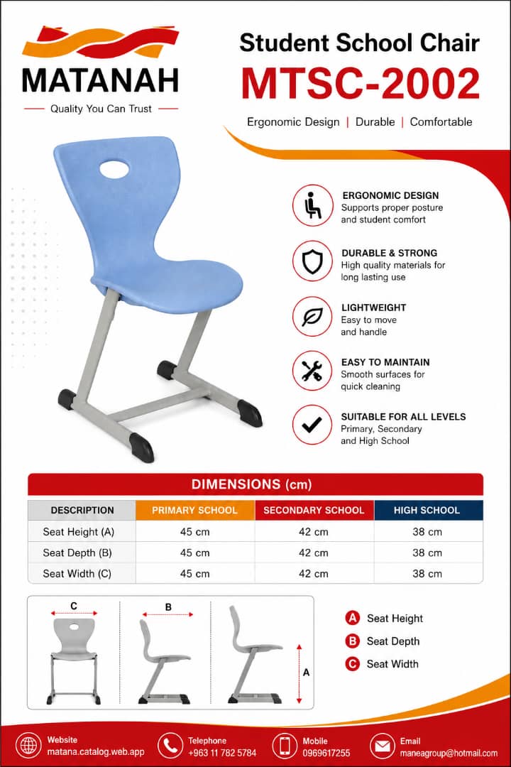 MT-2002 Double Wall Student Chair